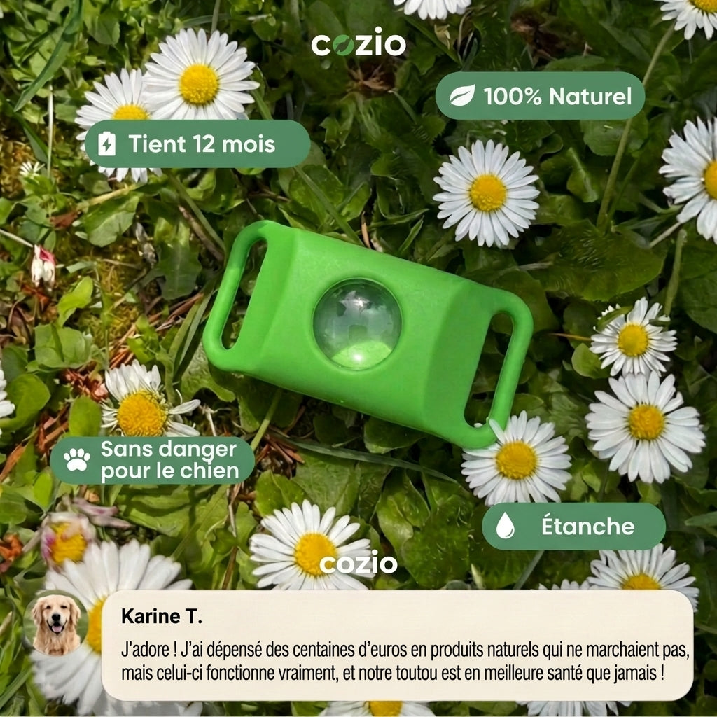 Médaille Anti-Parasites Cozio™ - 12 Mois de Protection Sans Chimie