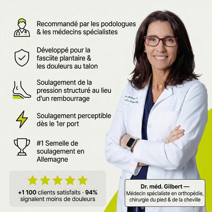 Semelles orthopédiques pour soulager les douleurs au talon et la fasciite plantaire