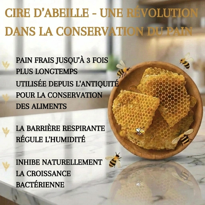 Sacs à pain premium 100% coton et cire d'abeille