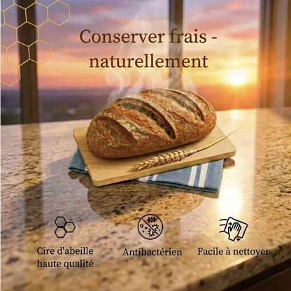 Sacs à pain premium 100% coton et cire d'abeille