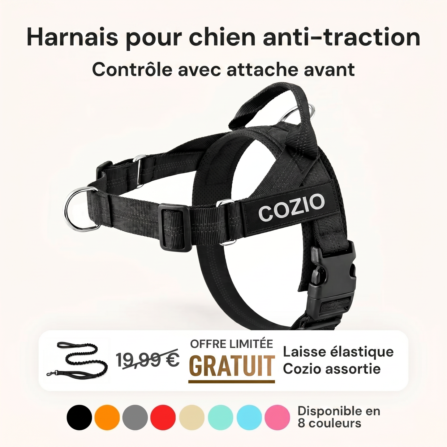 Harnais pour chien anti-traction