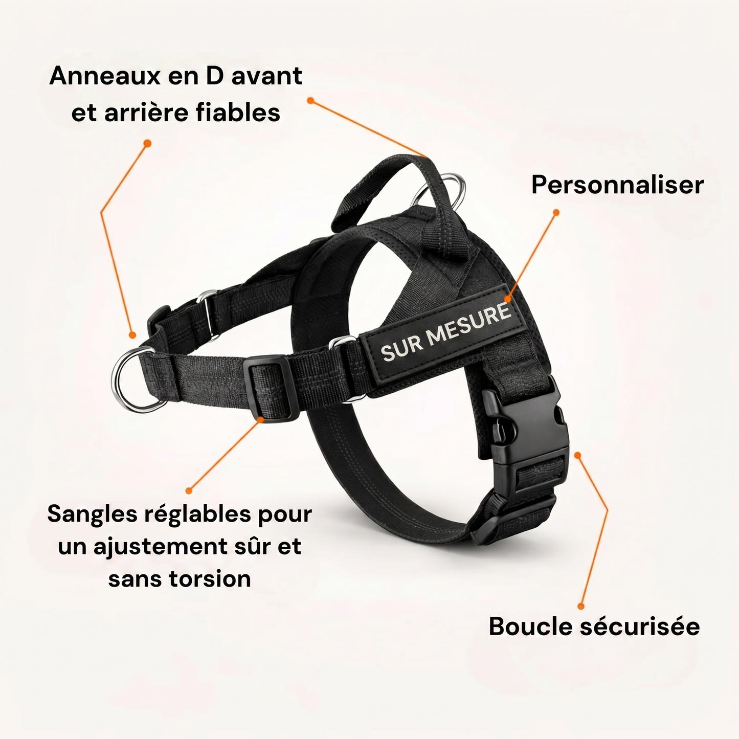 Harnais pour chien anti-traction