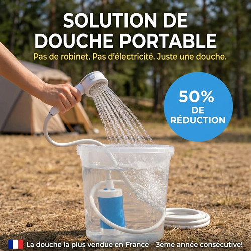 Douche portable – Kit complet avec tuyau & buse