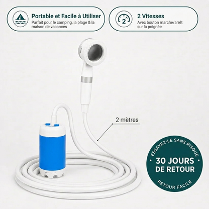 Douche portable – Kit complet avec tuyau & buse