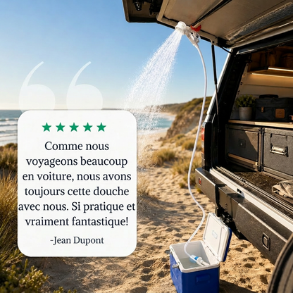 Douche portable – Kit complet avec tuyau & buse