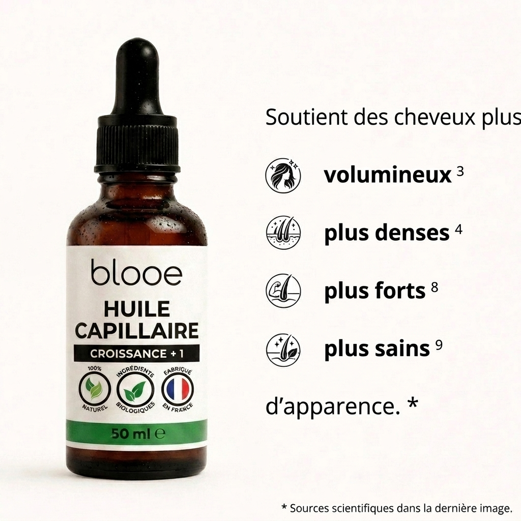Huile capillaire bio premium Croissance+