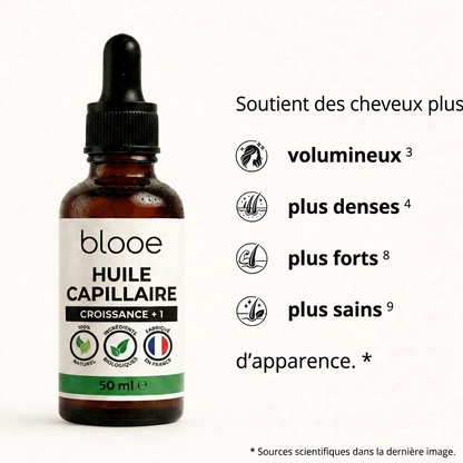 Huile capillaire bio premium Croissance+