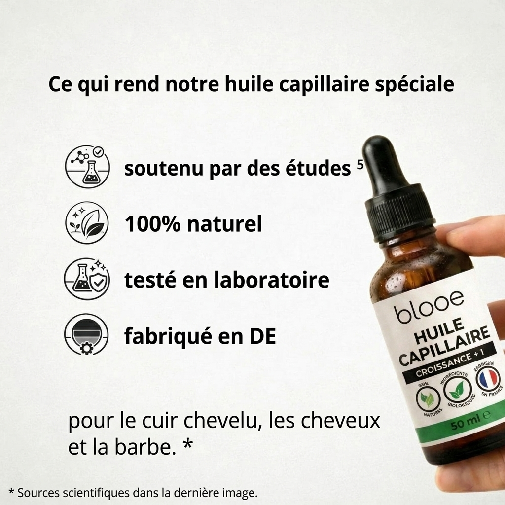 Huile capillaire bio premium Croissance+